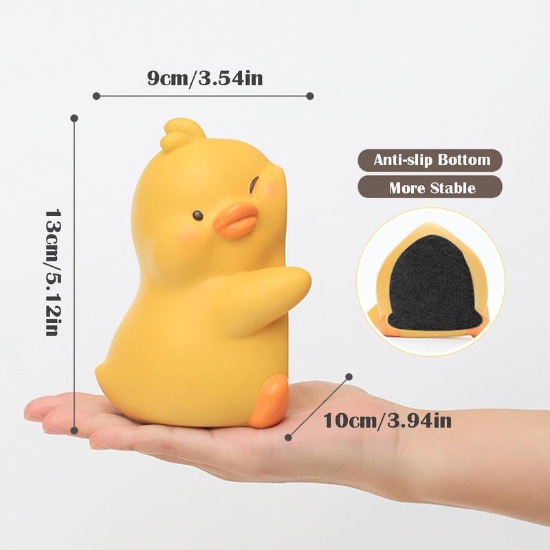 JARPSIRY Cute Hug Ducks Decorative Bookends, Unique Book Ends to Hold Books Creative Resin Book Holder Stopper for Home Office Desk Bookshelf Decoration - Image 2